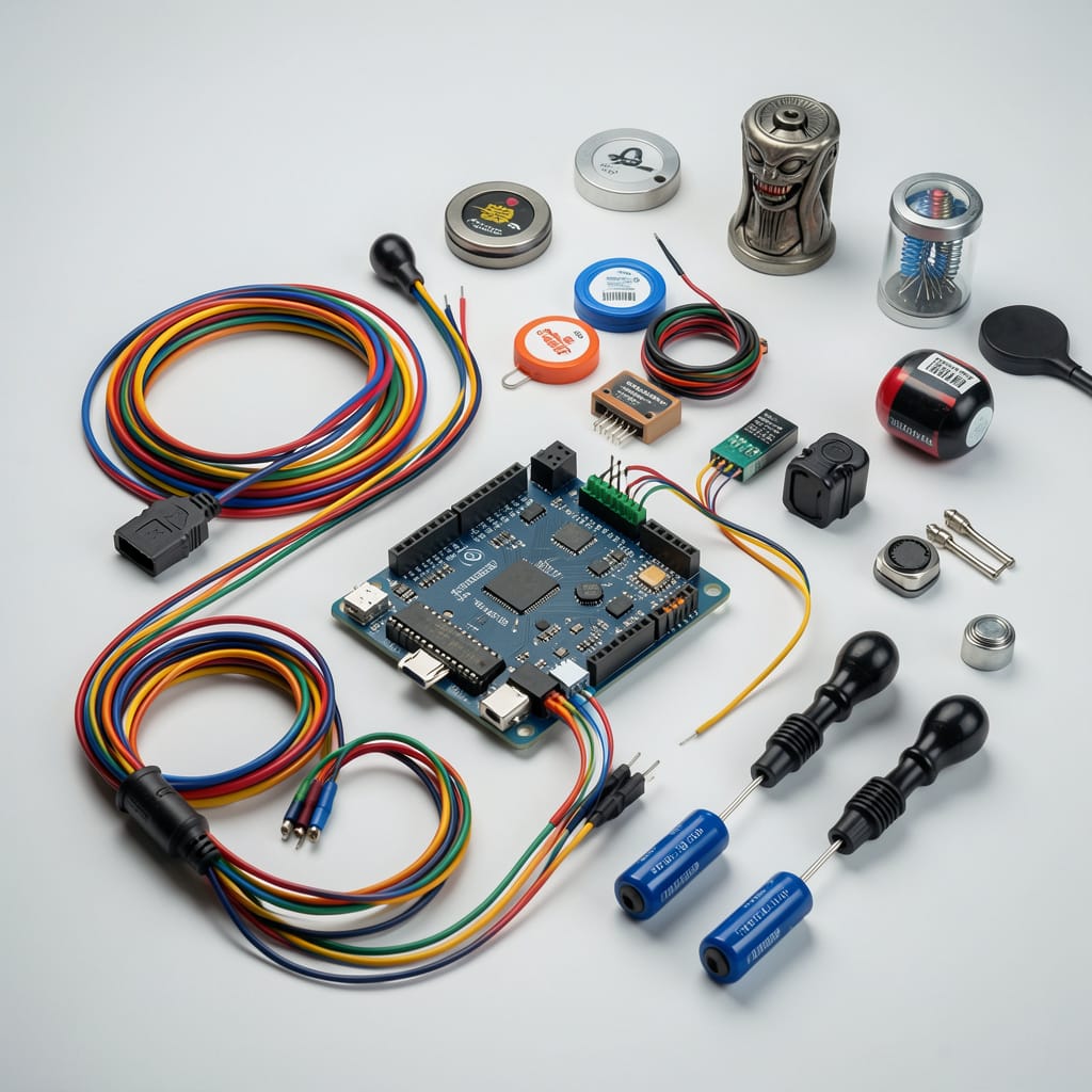 DIY computer hardware learning kit with tools and components in ...